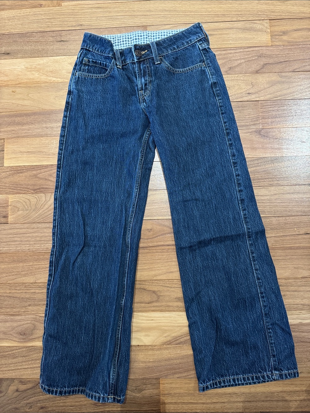 Hollister Dark Blue Wide-Leg High-Rise Jeans